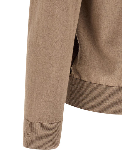 Ballantyne Brown Cotton Cardigan