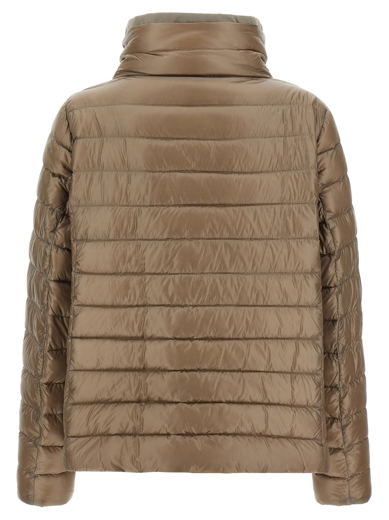 Herno Brown Polyamide Reversible Quilted Down Jacket