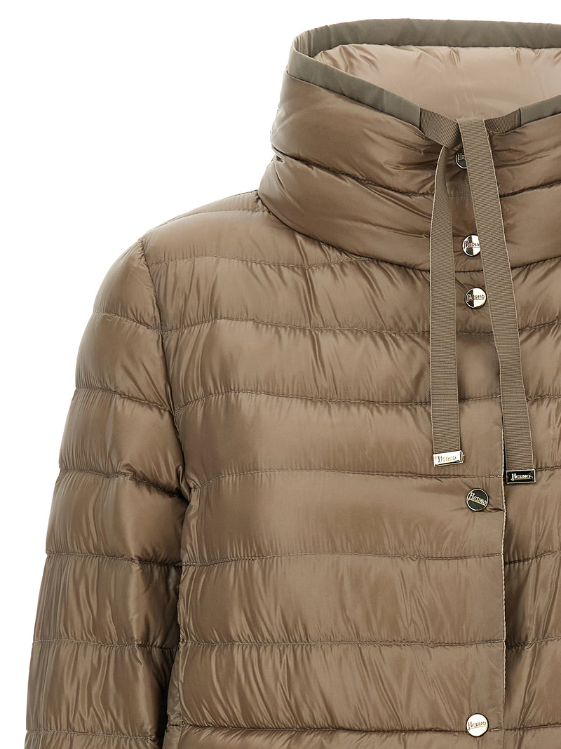 Herno Brown Polyamide Reversible Quilted Down Jacket