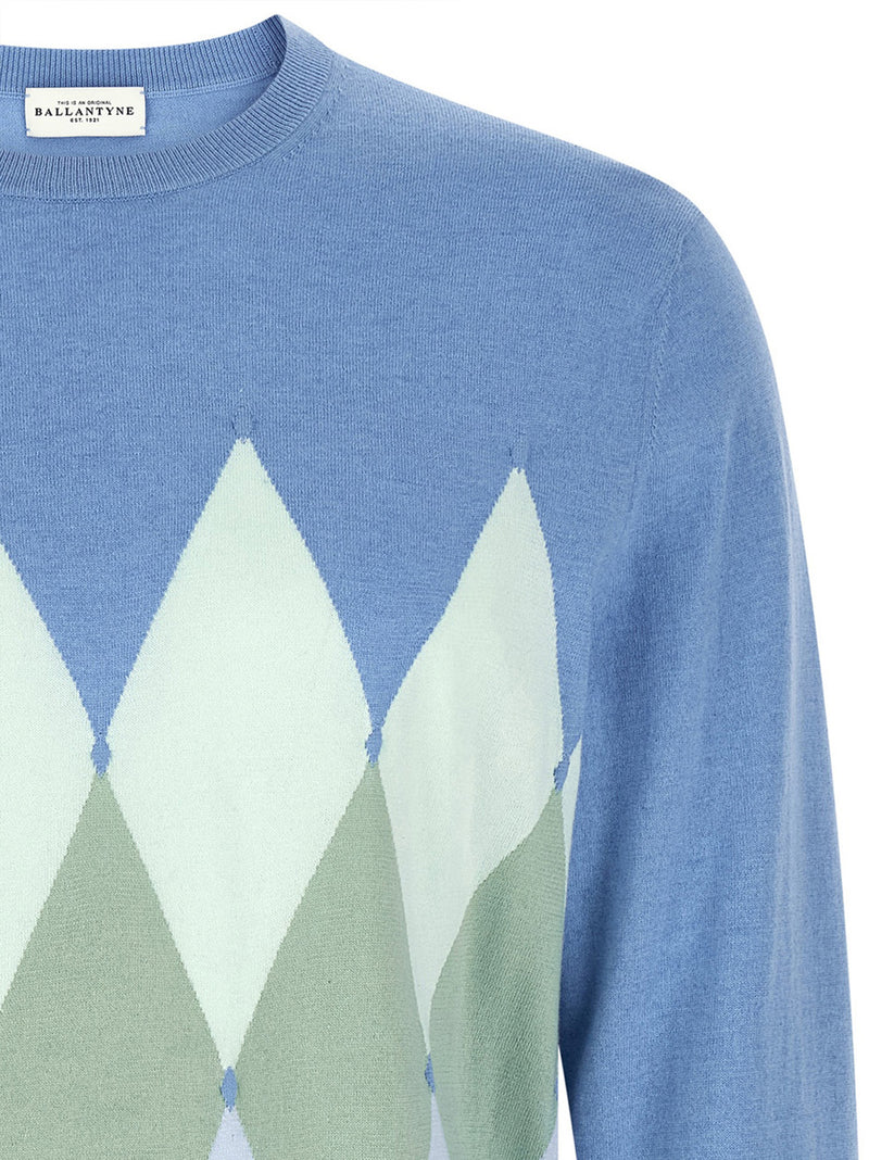 Cardigan Ballantyne en coton bleu