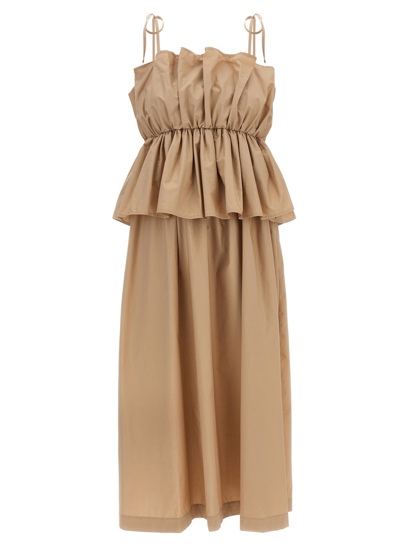 Twinset Beige Cotton Long Dress for Women