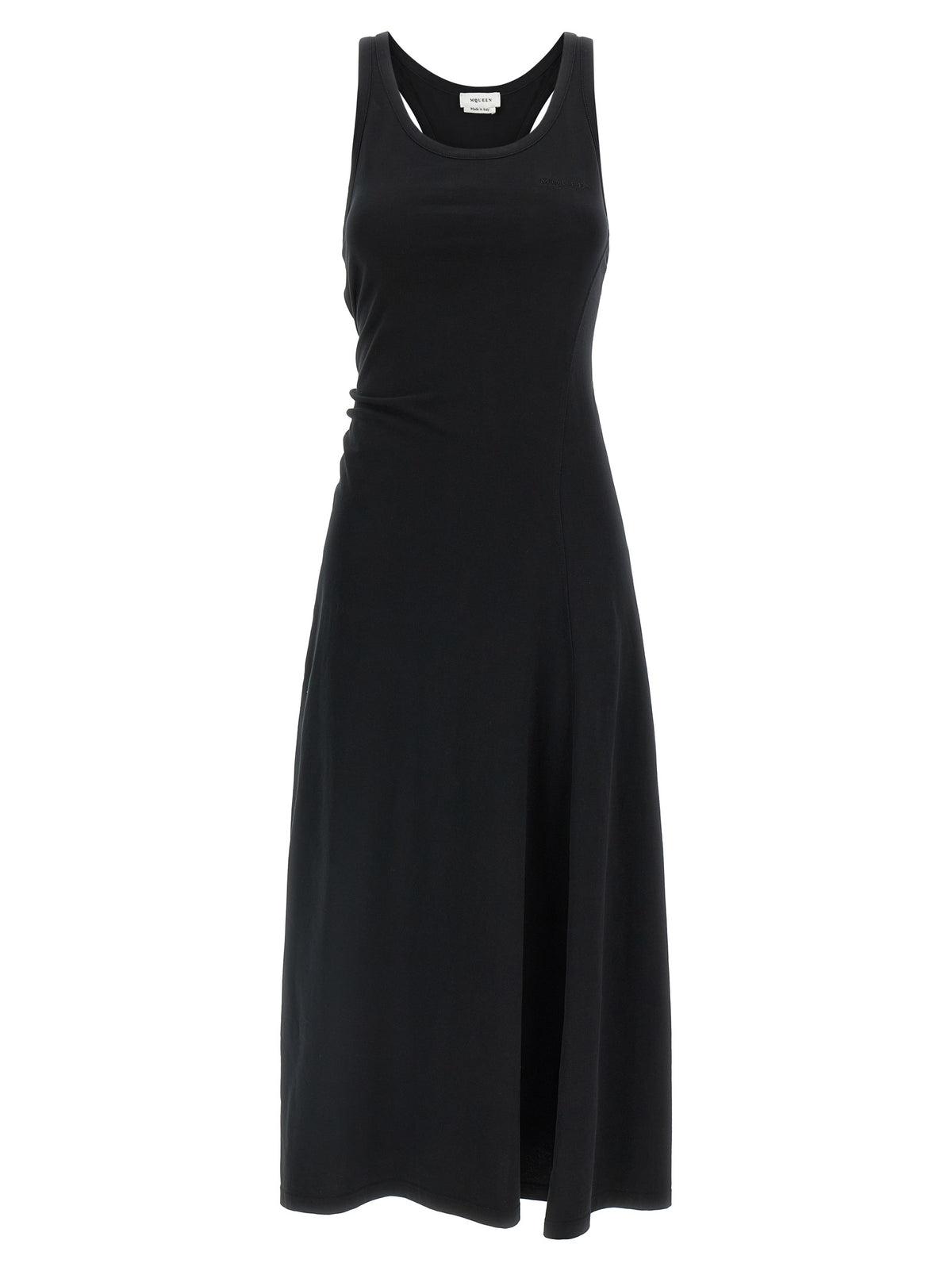 Alexander McQueen Black Cotton Long Dress - Elegant & Chic