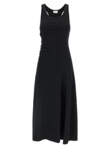 Alexander McQueen Black Cotton Long Dress - Elegant & Chic