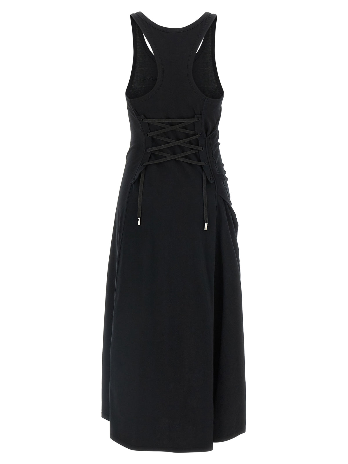Alexander McQueen Black Cotton Long Dress - Elegant & Chic