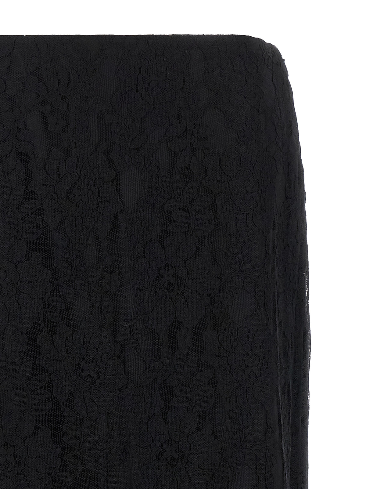 Valentino Garavani Black Cotton Midi Skirt