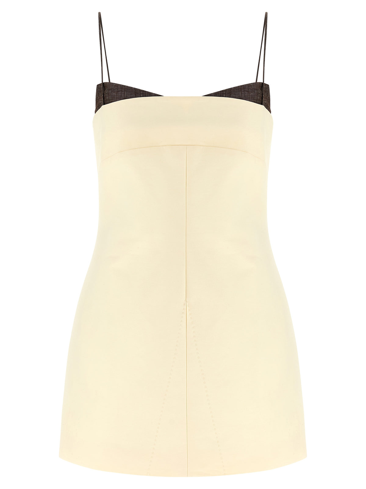 Robe Mini Beige Tailorée en Coton par Entire Studios