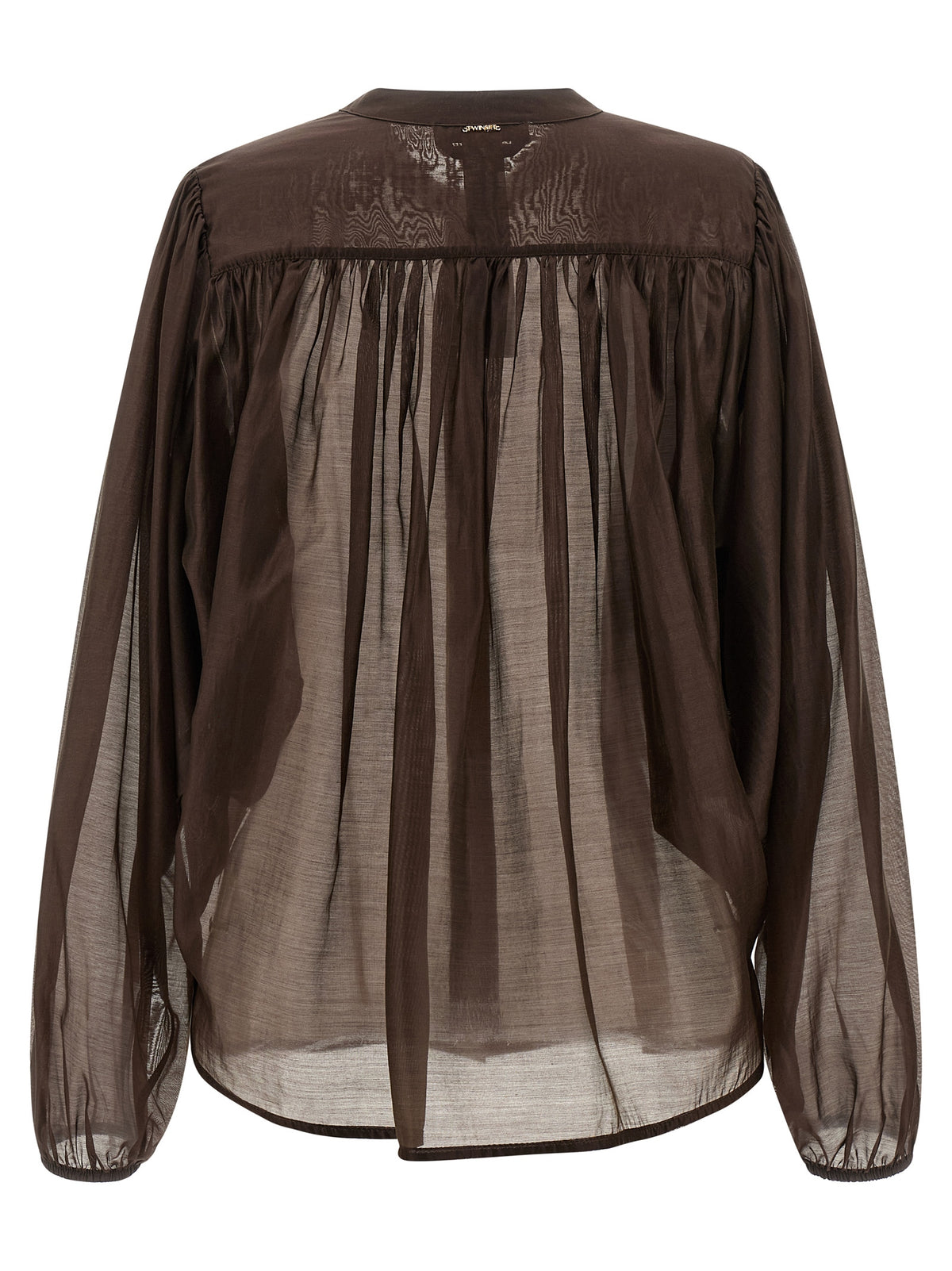 Twinset Brown Lycra Blouse - Elegant and Trendy Design