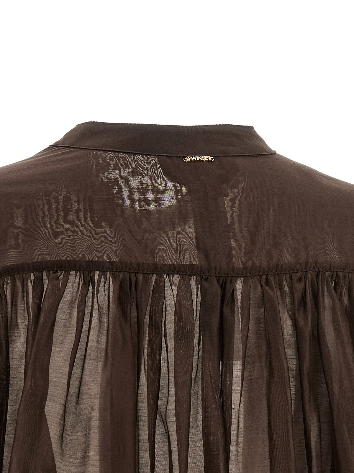 Twinset Brown Lycra Blouse - Elegant and Trendy Design