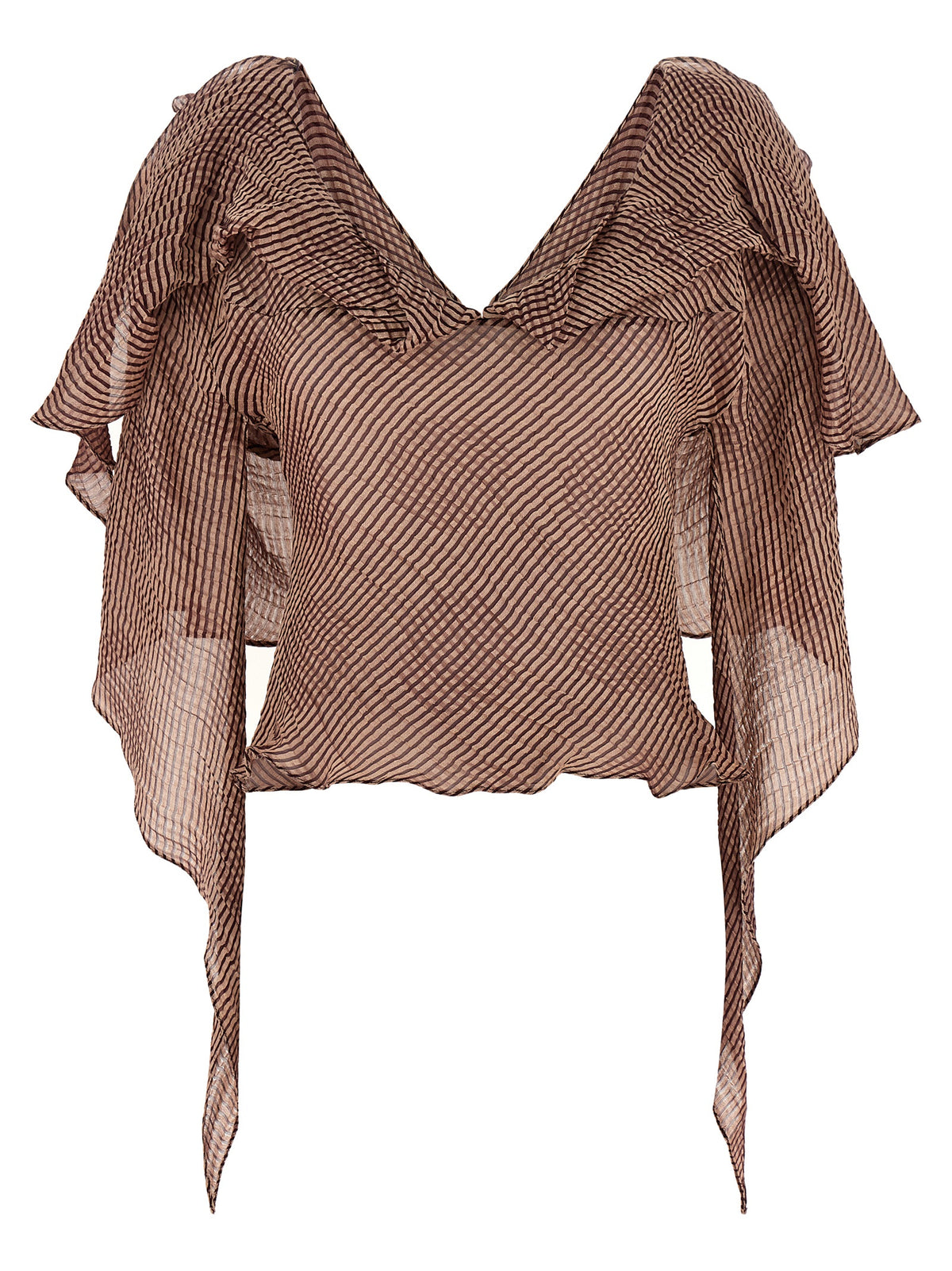 Kiko Kostadinov Bordeaux Linen Blouse