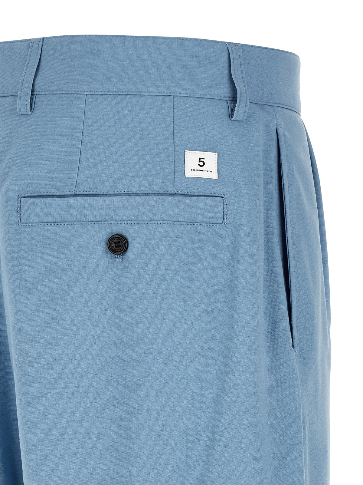 Department 5 Blue Polyester Chino Pants - Whisky Model