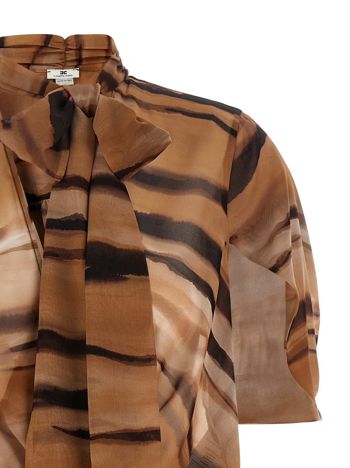 Robe courte Elisabetta Franchi en polyester marron