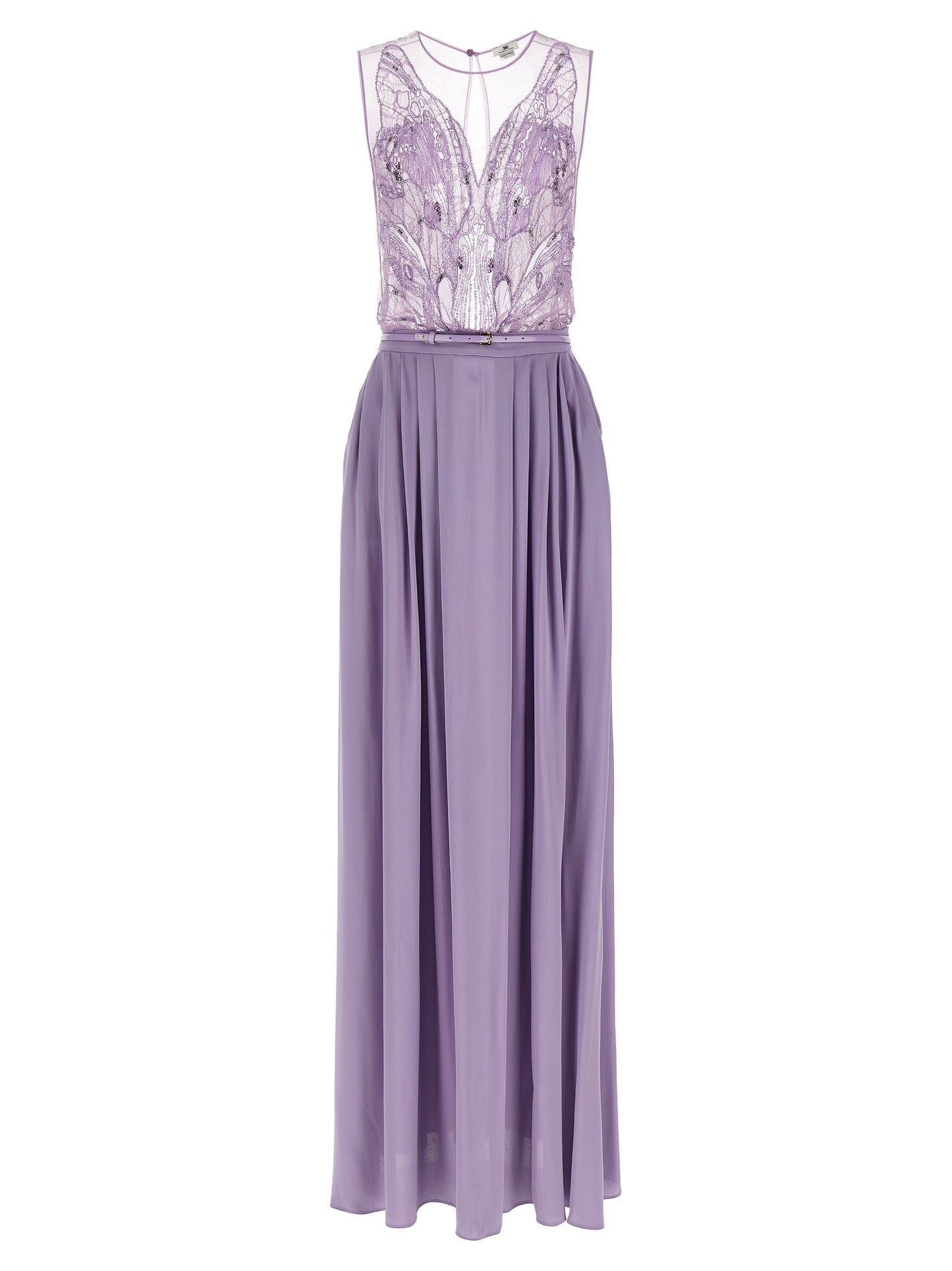 Elisabetta Franchi Purple Viscose Long Dress
