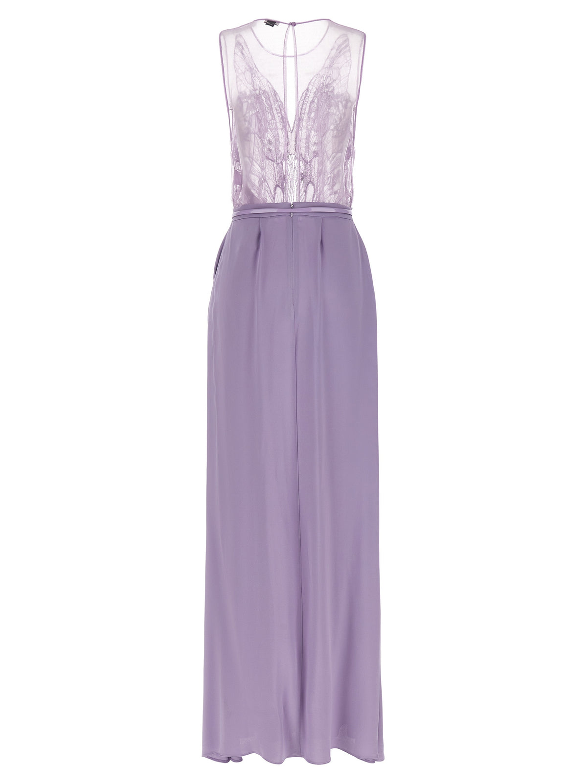 Elisabetta Franchi Purple Viscose Long Dress