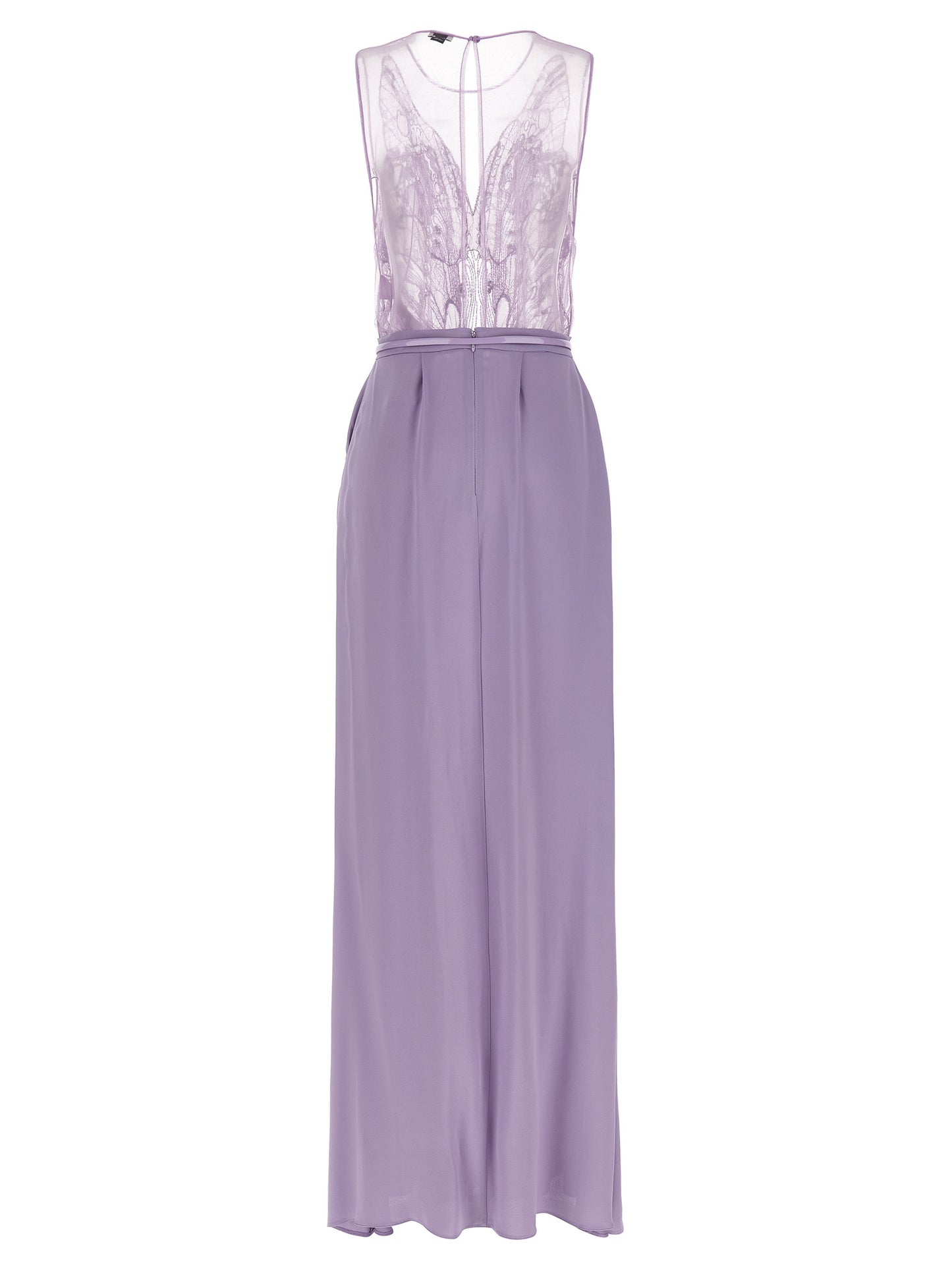 Elisabetta Franchi Purple Viscose Long Dress