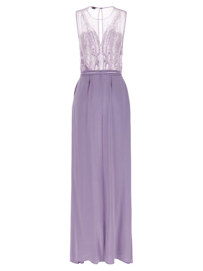 Elisabetta Franchi Purple Viscose Long Dress