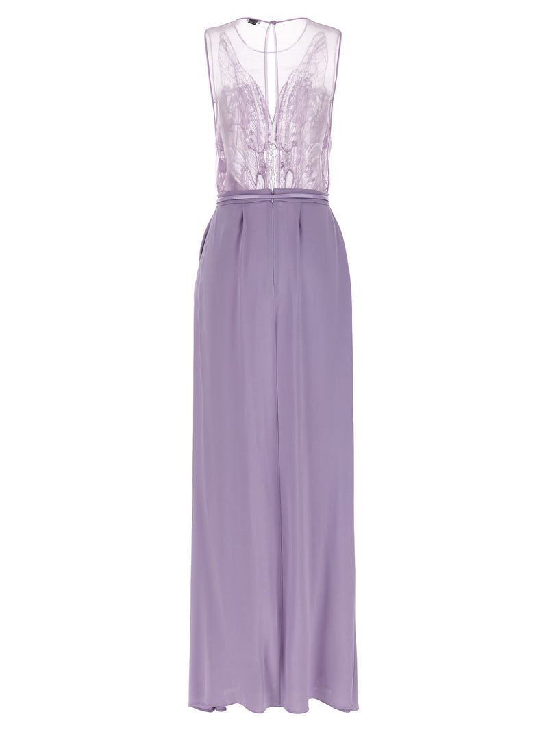 Elisabetta Franchi Purple Viscose Long Dress