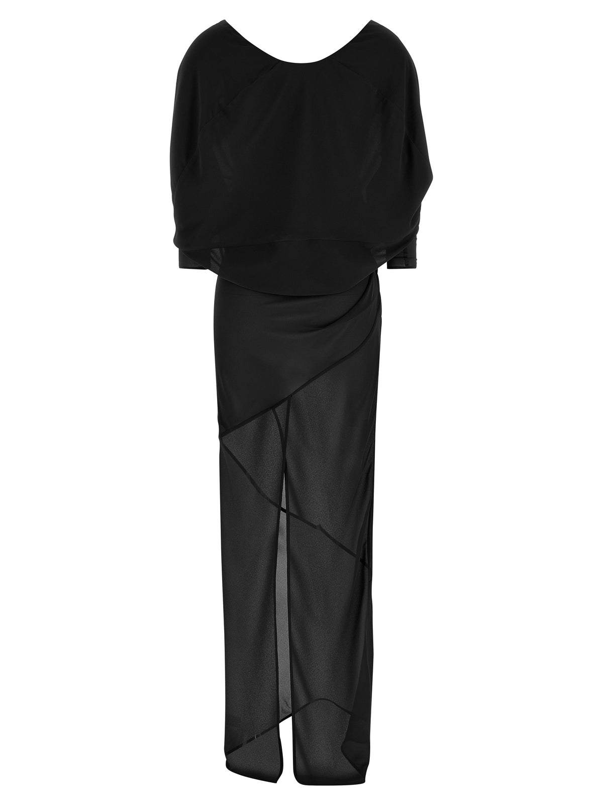 Robe longue en polyester noir Entire Studios