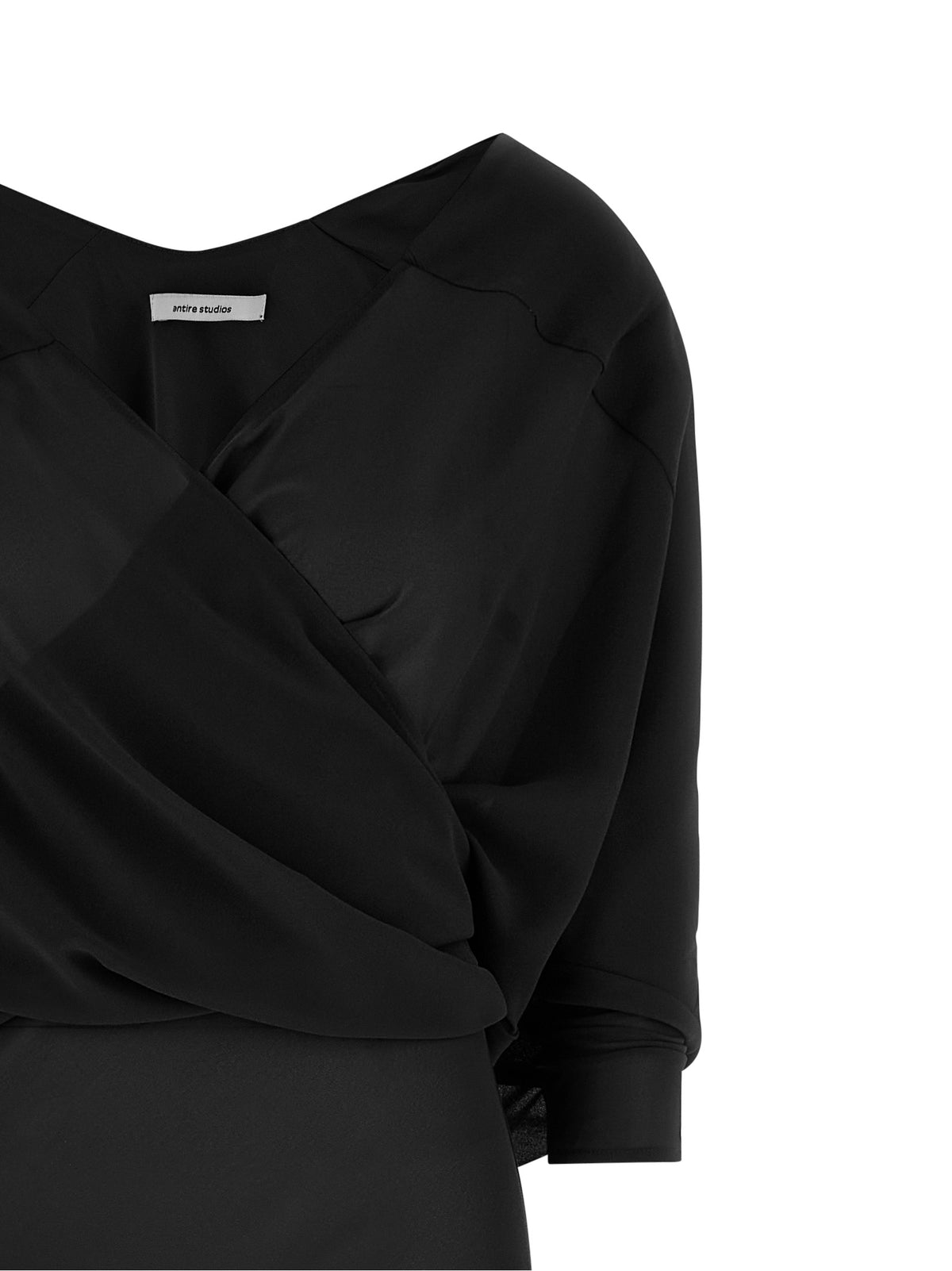 Robe longue en polyester noir Entire Studios