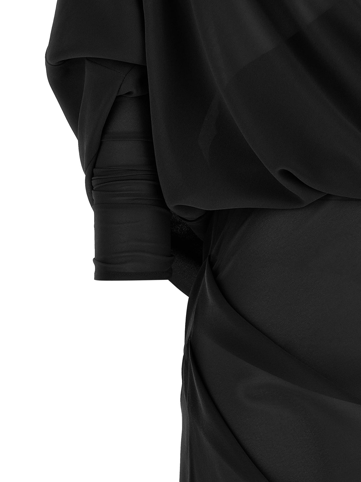 Robe longue en polyester noir Entire Studios