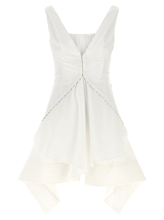 Alexander McQueen Mini ‘Day’ Dress in White Cotton