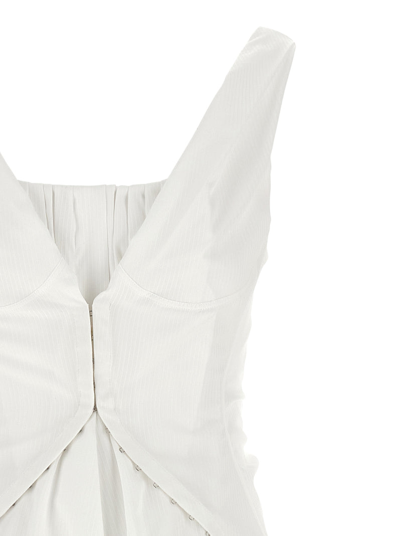 Alexander McQueen Mini ‘Day’ Dress in White Cotton