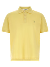 Saint Laurent Bicolor Cotton Polo Shirt - Yellow