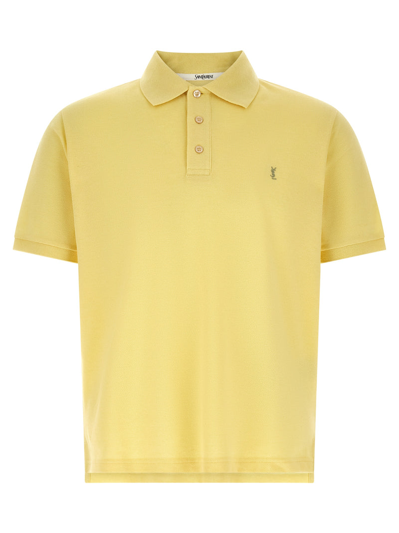 Saint Laurent Bicolor Cotton Polo Shirt - Iconic Style in Yellow
