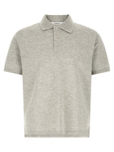 Polo Shirt en Coton Gris Saint Laurent - Élégance et Confort