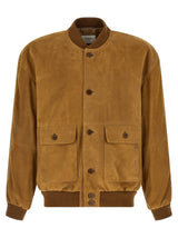 Saint Laurent Brown Lamb Leather Leather Jacket