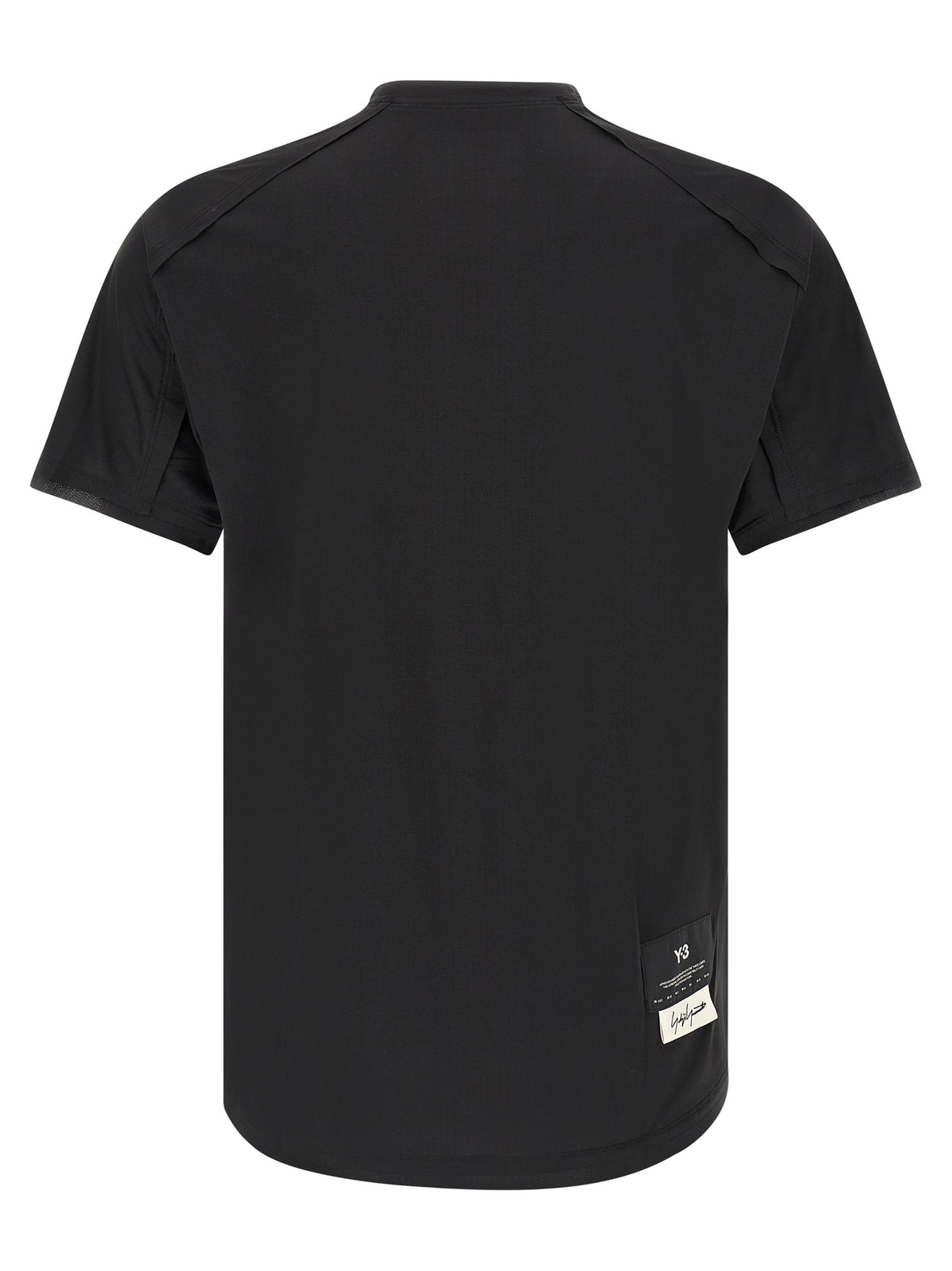 Y-3 Black Polyester Running T-Shirt for Men