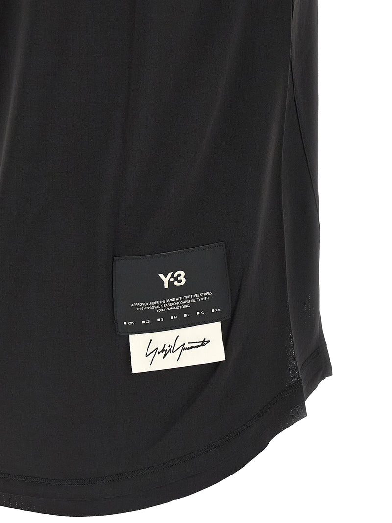 Y-3 Black Polyester Running T-Shirt for Men