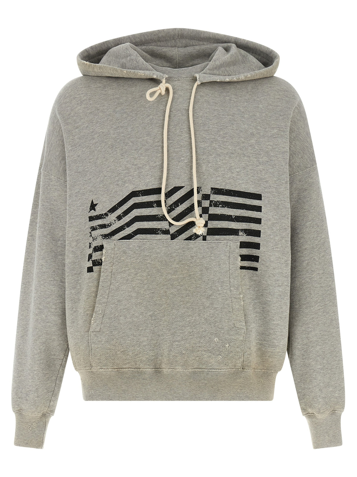 Golden Goose Journey Mélange Gray Cotton Hoodie