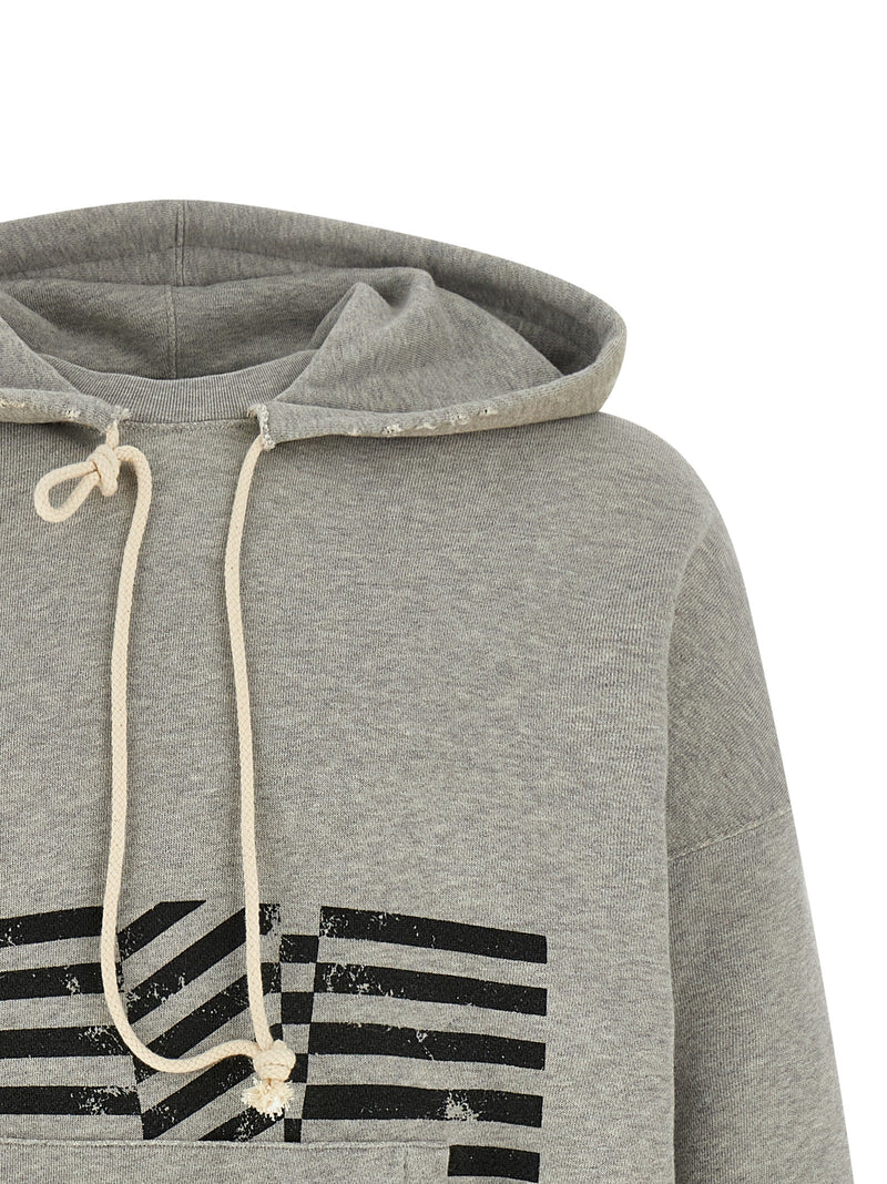 Golden Goose Journey Mélange Gray Cotton Hoodie