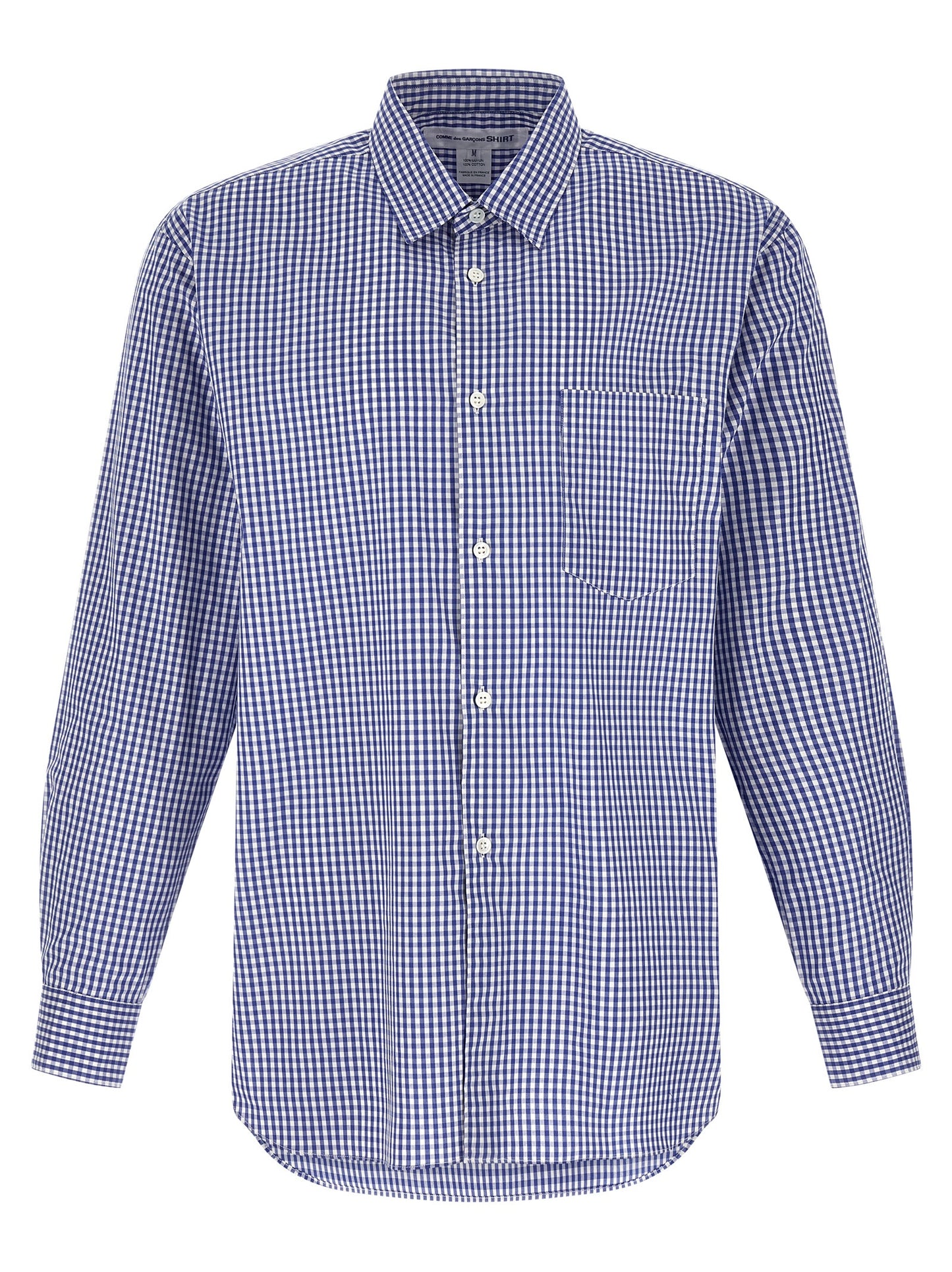 Comme Des Garçons Blue Cotton Blouse