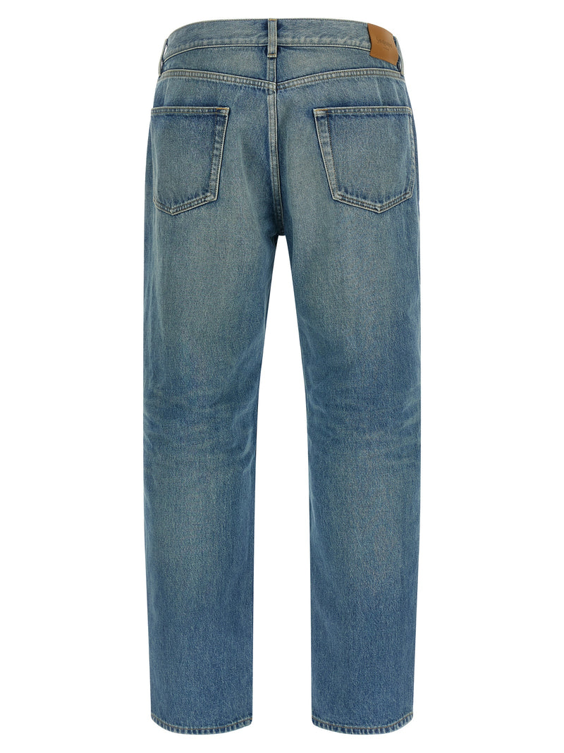 Jeans droit en coton bleu Saint Laurent