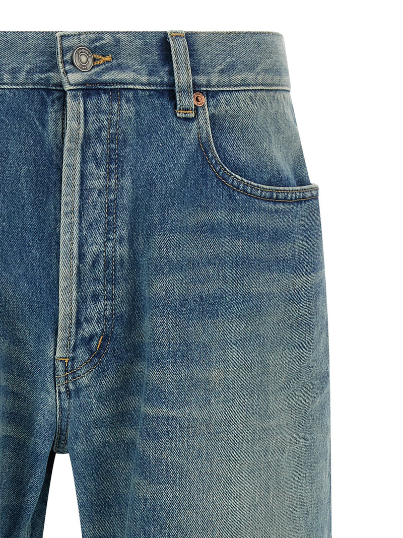Jeans droit en coton bleu Saint Laurent