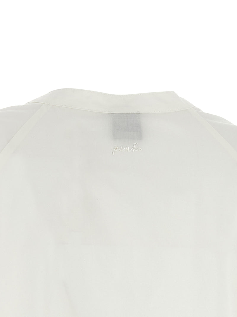 PINKO Apecchio White Cotton Blouse - Elegant Women's Wear