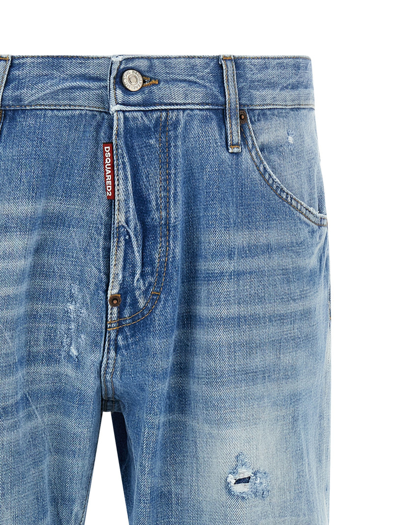 Dsquared² Blue Cotton Straight-Leg Jeans for Men