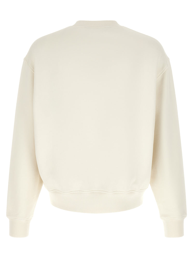Palm Angels White Cotton Sweatshirt with Bear Patch