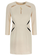 Elisabetta Franchi Bicolor Polyester Short Dress