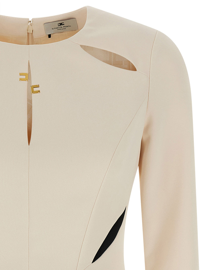 Robe Courte Bicolore en Polyester Elisabetta Franchi