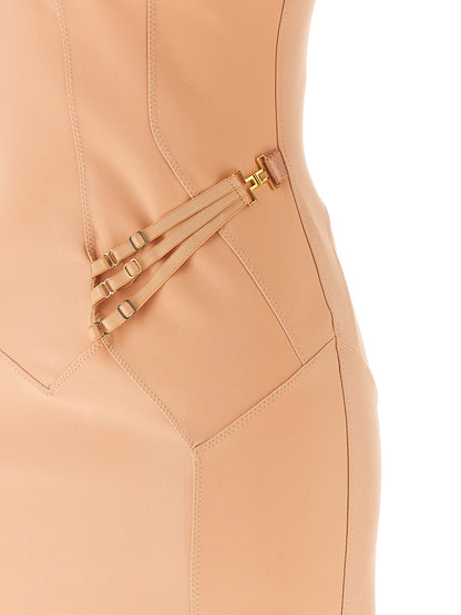 Elisabetta Franchi Multicolor Polyamide Midi Dress