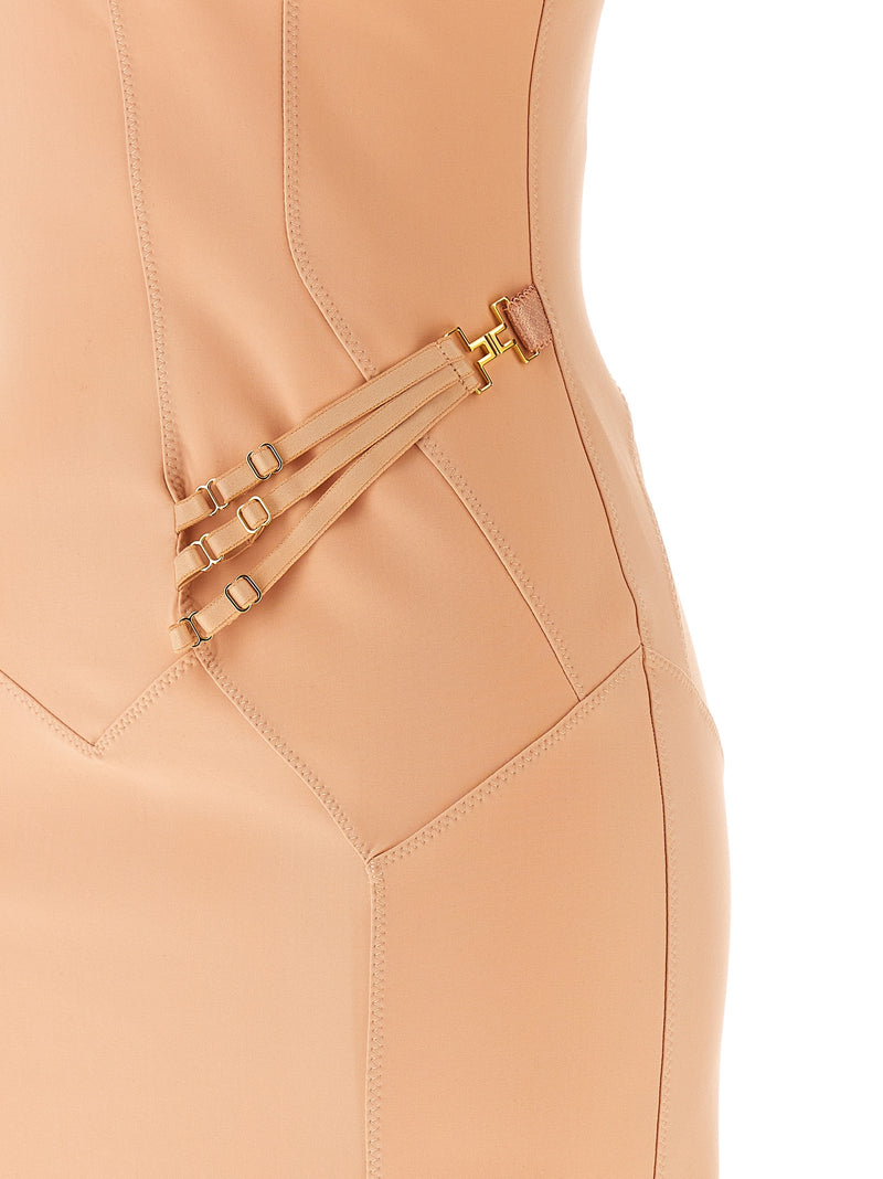 Elisabetta Franchi Multicolor Polyamide Midi Dress
