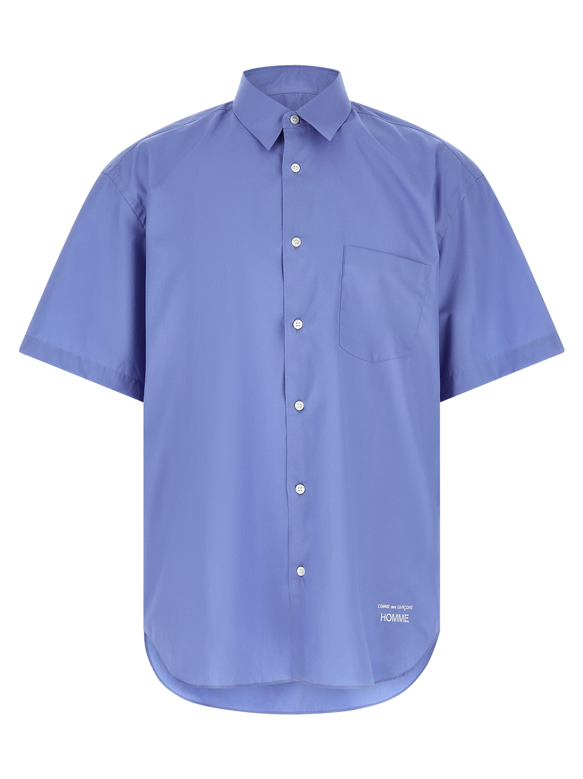 Comme Des Garçons Blue Cotton Blouse - Trendy and Stylish