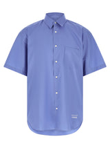 Comme Des Garçons Blue Cotton Blouse - Trendy and Stylish