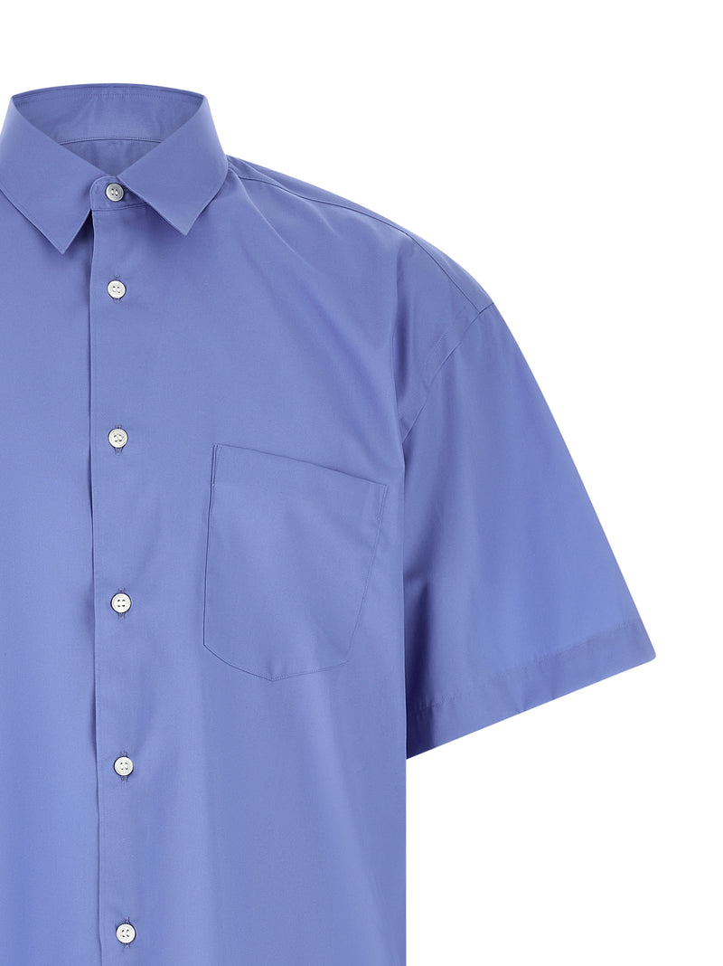 Comme Des Garçons Blue Cotton Blouse - Trendy and Stylish