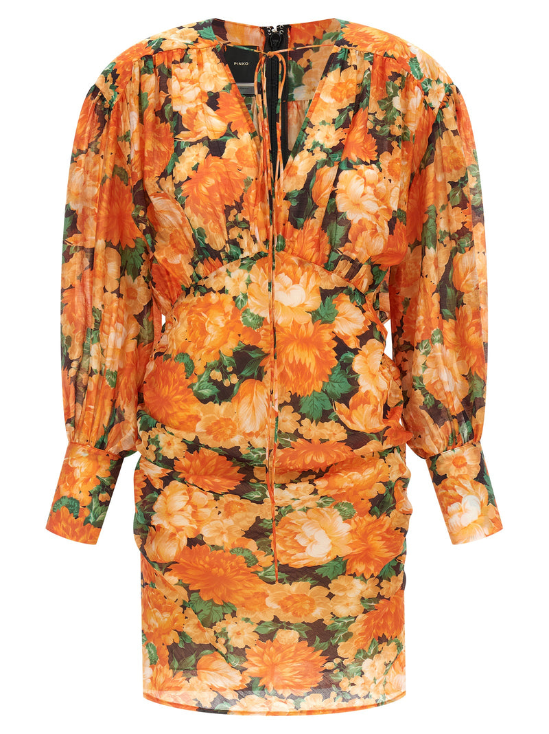 PINKO Orange Lyocell Short Dress