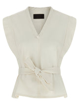 Veste sans manches Lemaire en coton blanc
