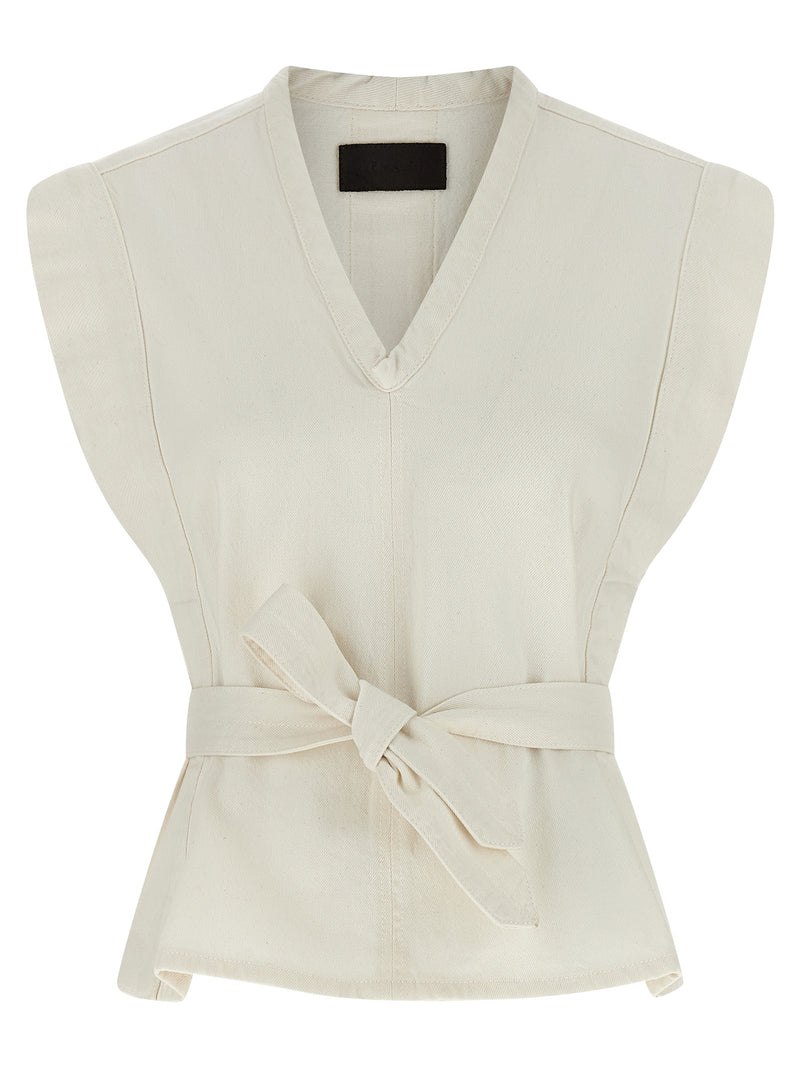Veste sans manches Lemaire en coton blanc