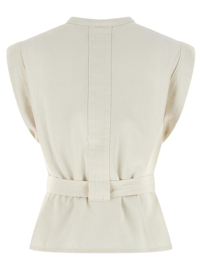 Veste sans manches Lemaire en coton blanc